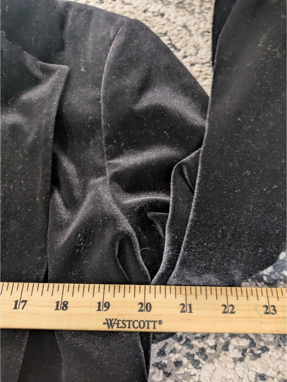Women's Vintage Black Velvet Open-Front Belted Blazer Jacket Size 20 - Picture 5 of 7